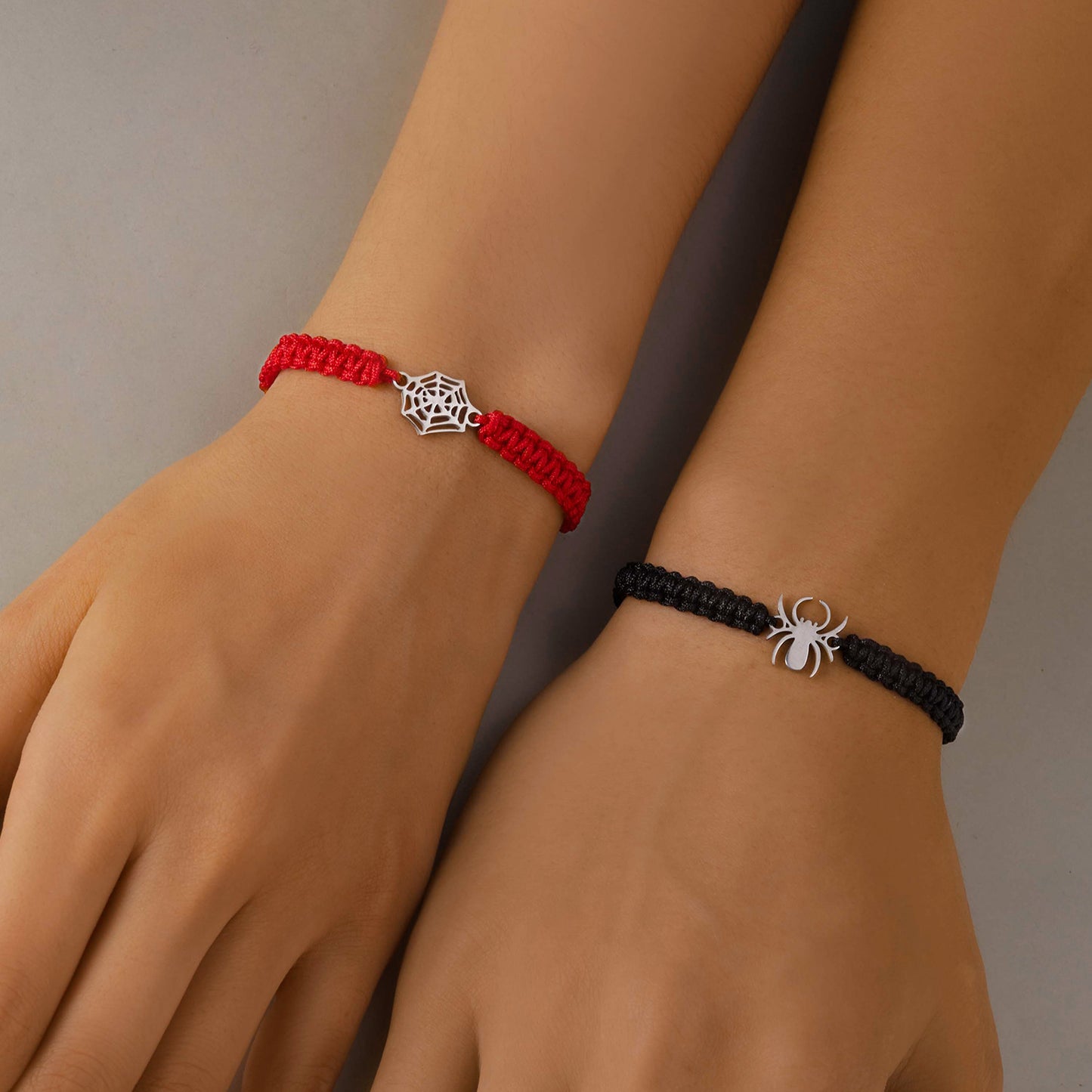 Pulsera de Telaraña Tejida a Mano para Halloween con Diseño de Animales en Cordón, Accesorio de Moda Unisex