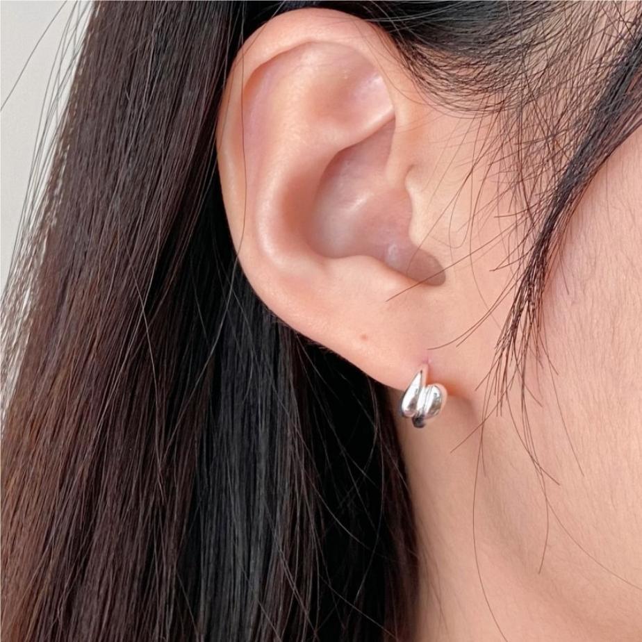 Minimalist Geometric Letter Stud Earrings in 925 Sterling Silver with Gold Plating for Women
