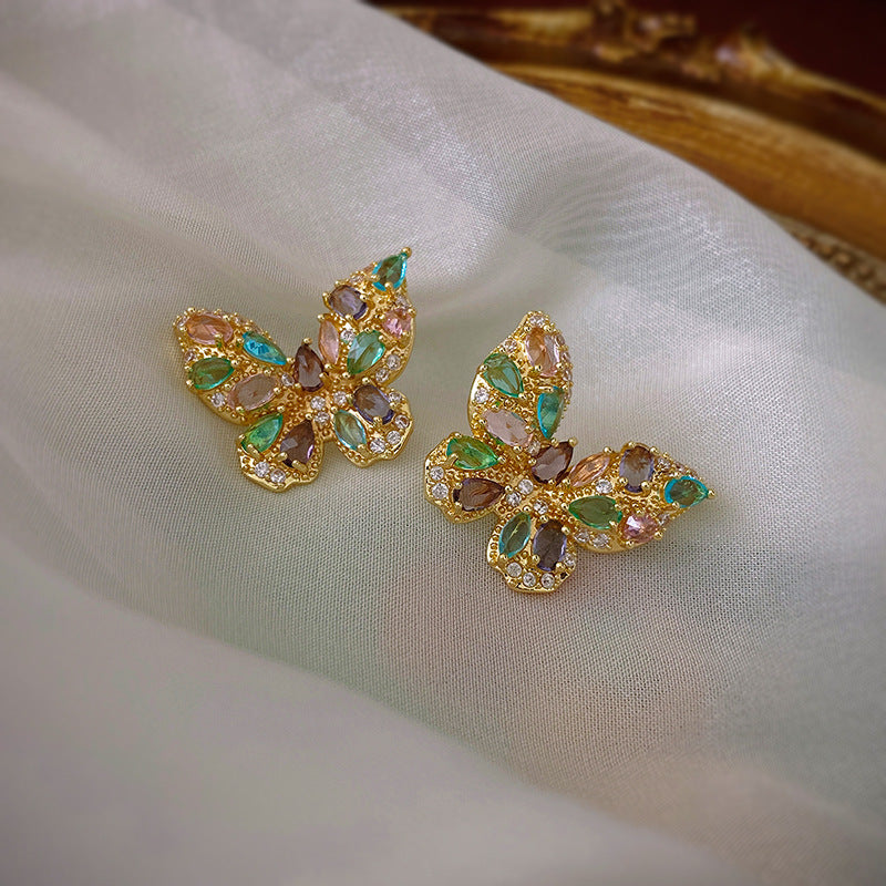Vintage-Style Dripping Water Drop and Geometric Earrings in Alloy with Rhinestone Inlay for Women