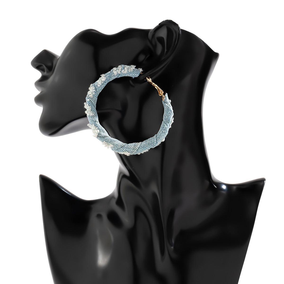 Minimalist Wraparound Circular Hoop Earrings for Women in Metal Alloy with Handcrafted Finish
