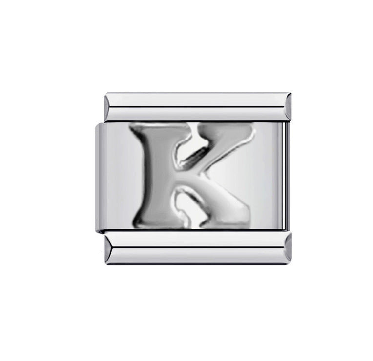 Minimalist Letter Stainless Steel Plating Charm Bar