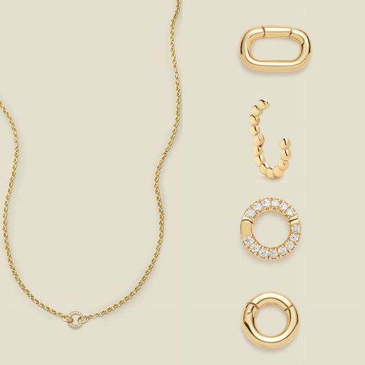 Collar de cadena de maíz con colgante de circonita cúbica, de oro de 18 quilates, chapado, latón, geométrico, corazón, redondo, ovalado, para bricolaje, barra de dijes
