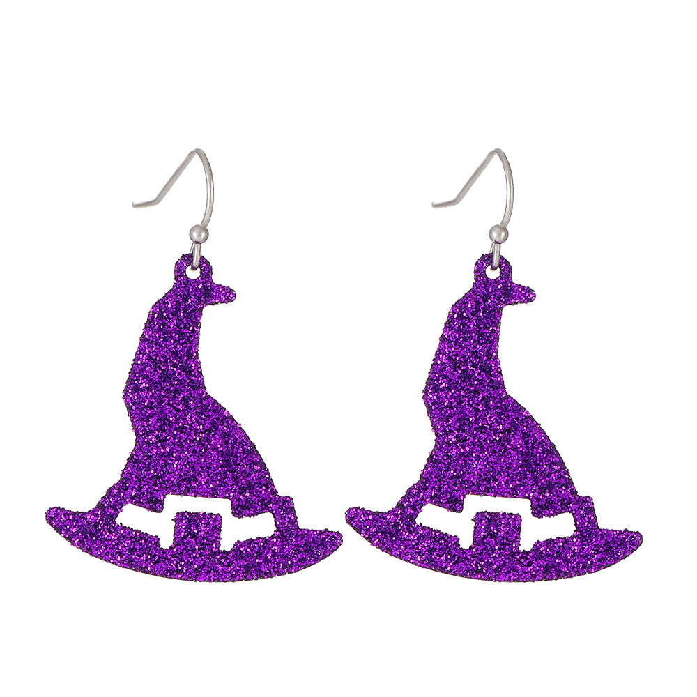 Pendientes de aleación con diseño de calabaza y calavera, estilo punk, chapados en oro, para mujer, temáticos de Halloween