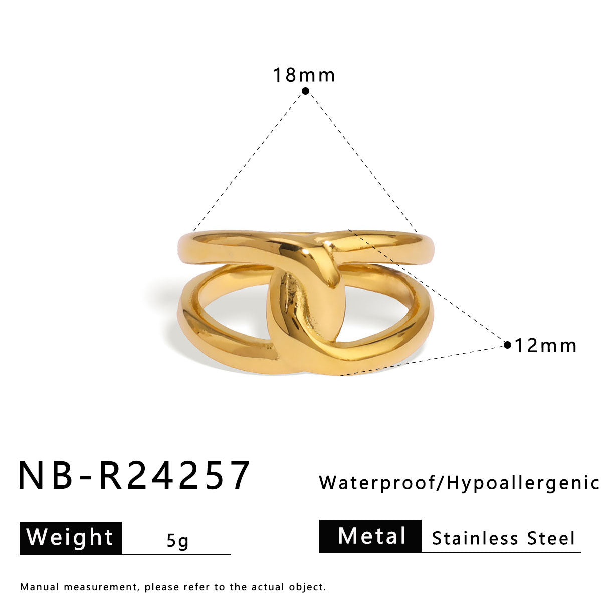 Anello Minimalista con Guscio e Texture Geometrica in Acciaio Inossidabile per Donna e Uomo con Finitura Placcata