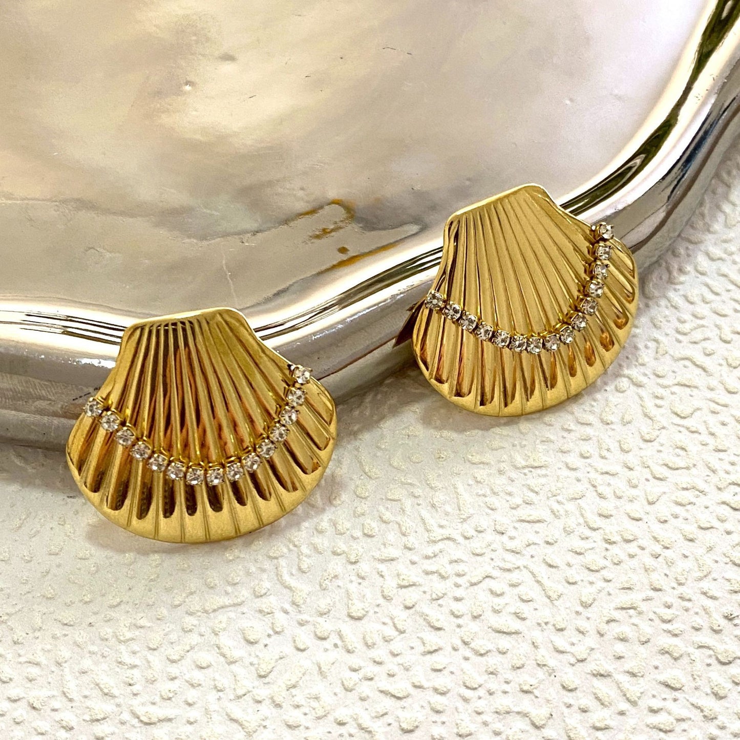 Sweet Geometric Heart Stainless Steel Titanium Steel Earrings