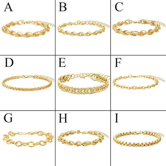 Minimalist Elegant Geometric Alloy Plated Bracelet for Women