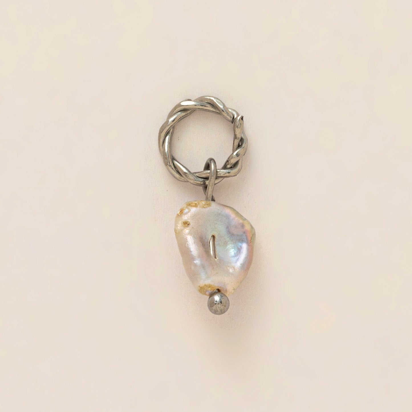 Vintage 18K Gold Plated Stainless Steel Floral Cat Charm Bar