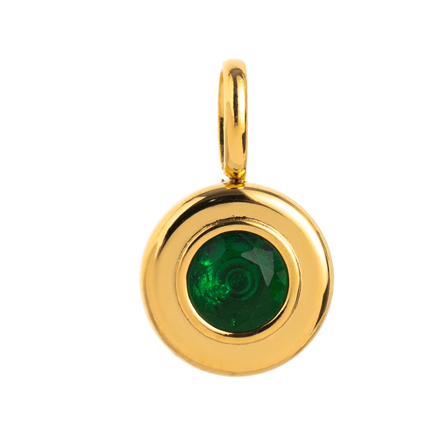 Vintage Geometric Stainless Steel 18K Gold Plated PVD DIY Charm Bar Necklace with 12 Birthstones