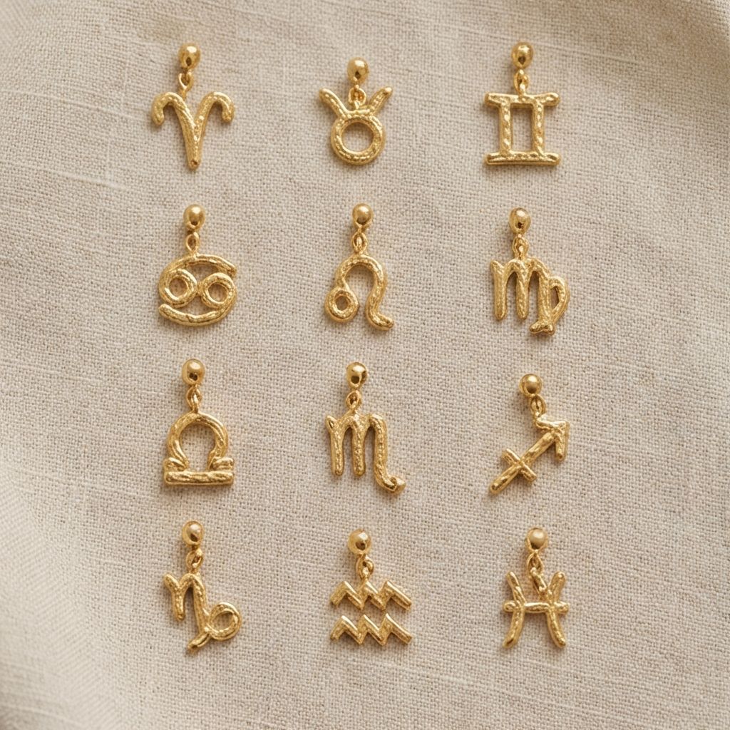 Zodiac Pattern Stainless Steel PVD Pendant