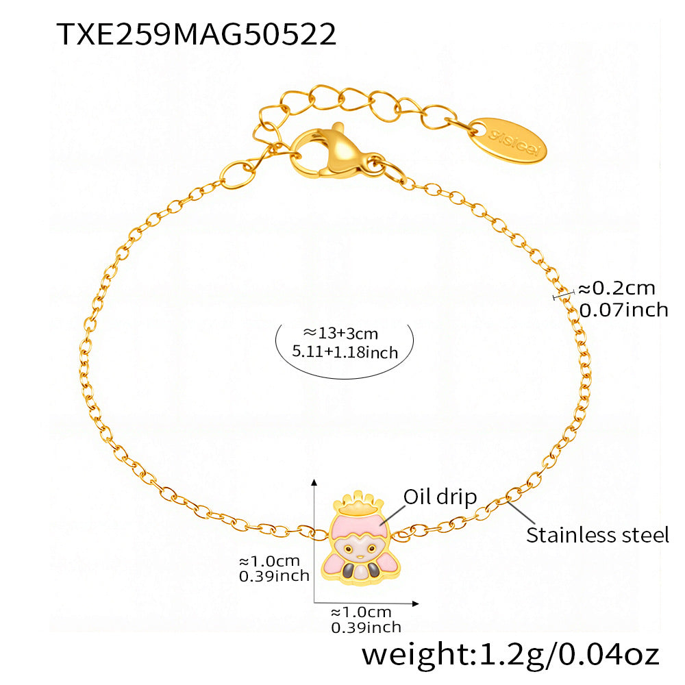 Fashionable OL Style Heart-Shaped Titanium Steel Pendant Necklace Set with Stainless Steel Chain and Plated Finish for Women