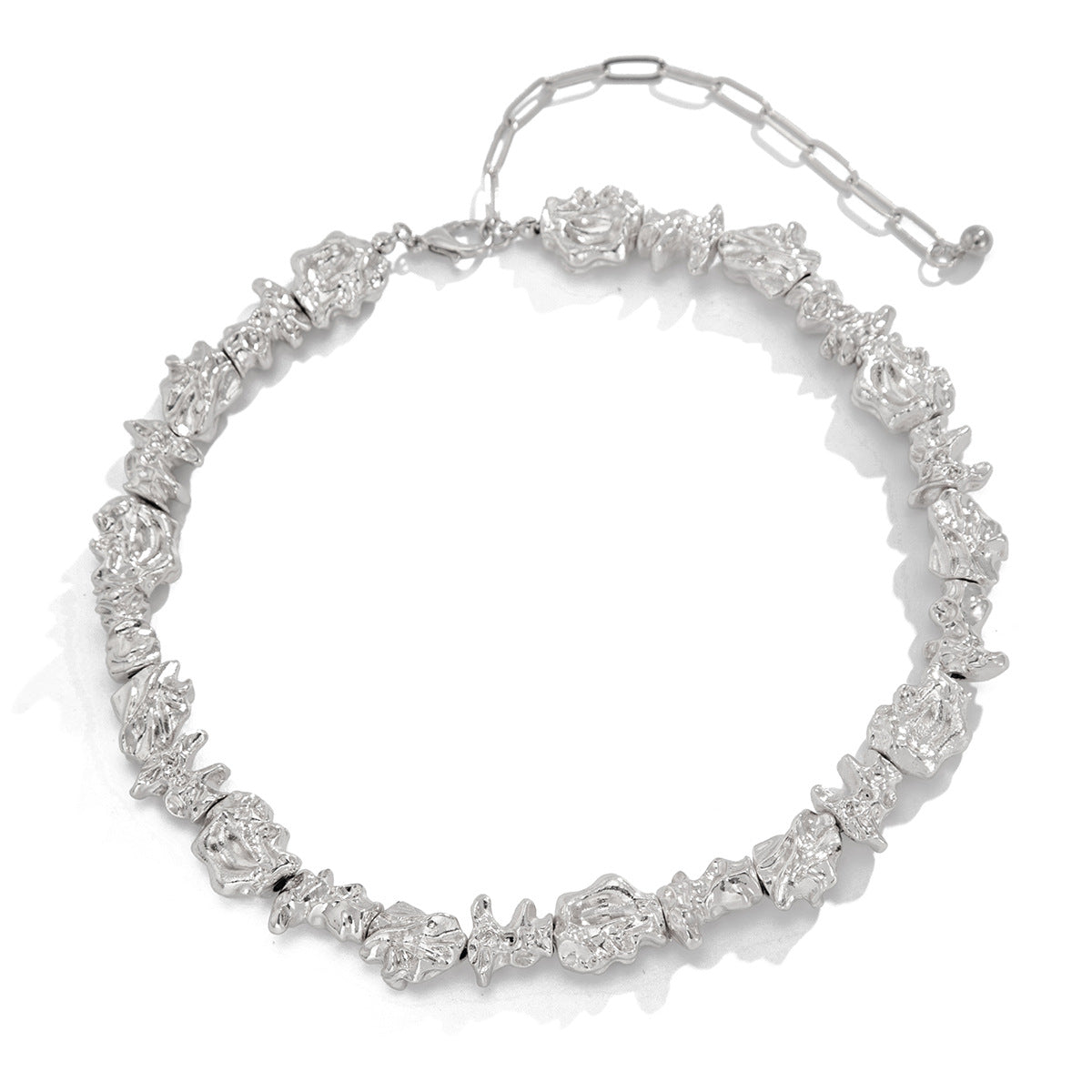 Exaggerated Geometric Zinc Alloy Plated Choker Necklace Set for Women