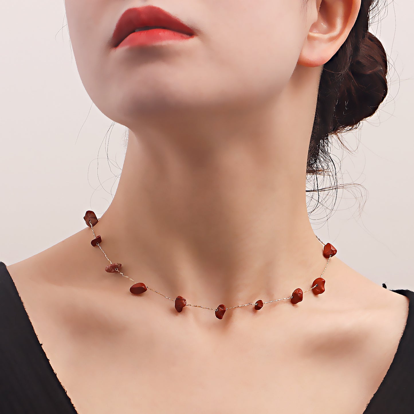 Geometric Shape Alloy Pendant Necklace for Women with Plated Finish Adjustable Clavicle Chain