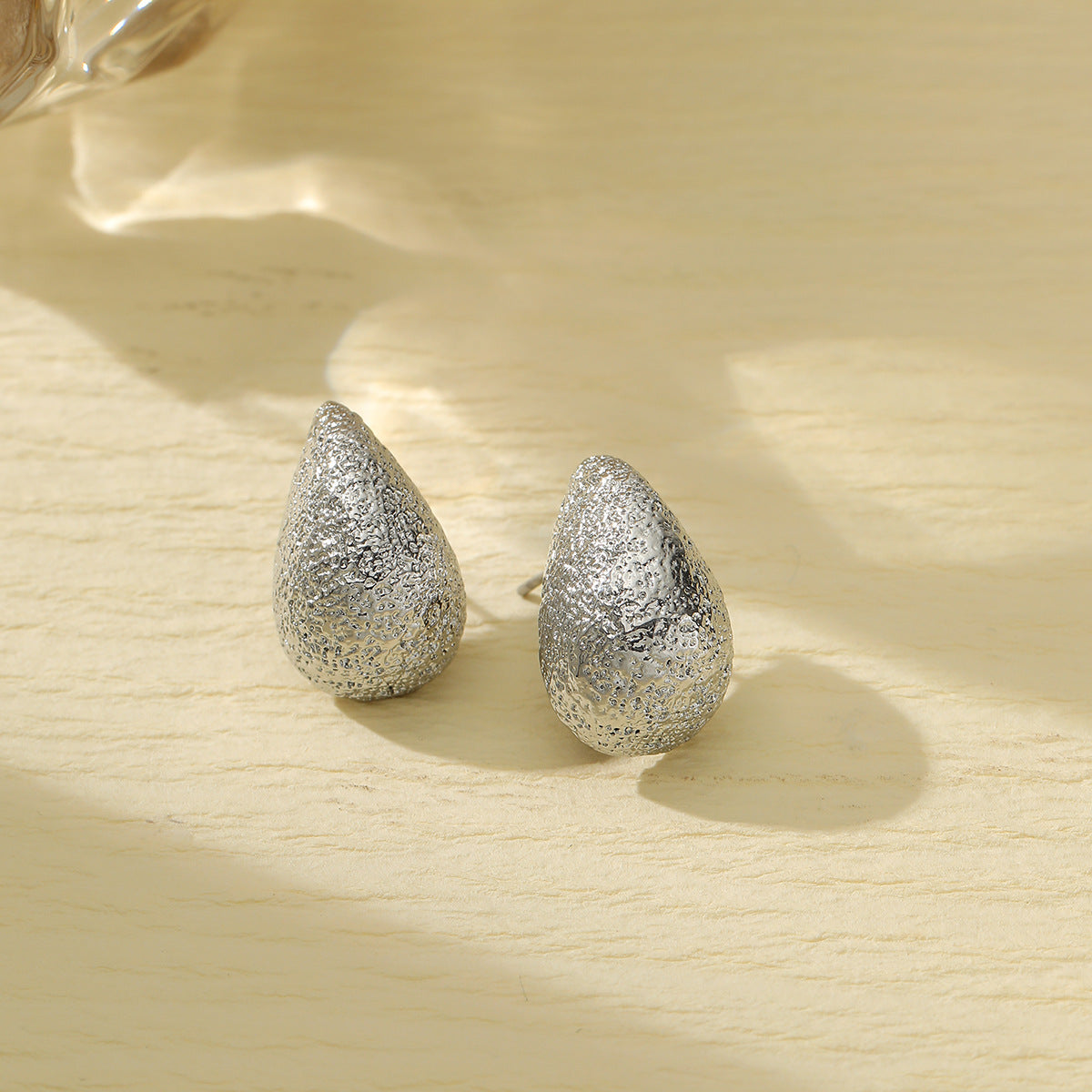 Orecchini Pendenti alla Moda Minimalisti con Finitura Opaca in Acciaio al Titanio da Donna, Orecchini a Perno Ipoallergenici in Acciaio Inossidabile