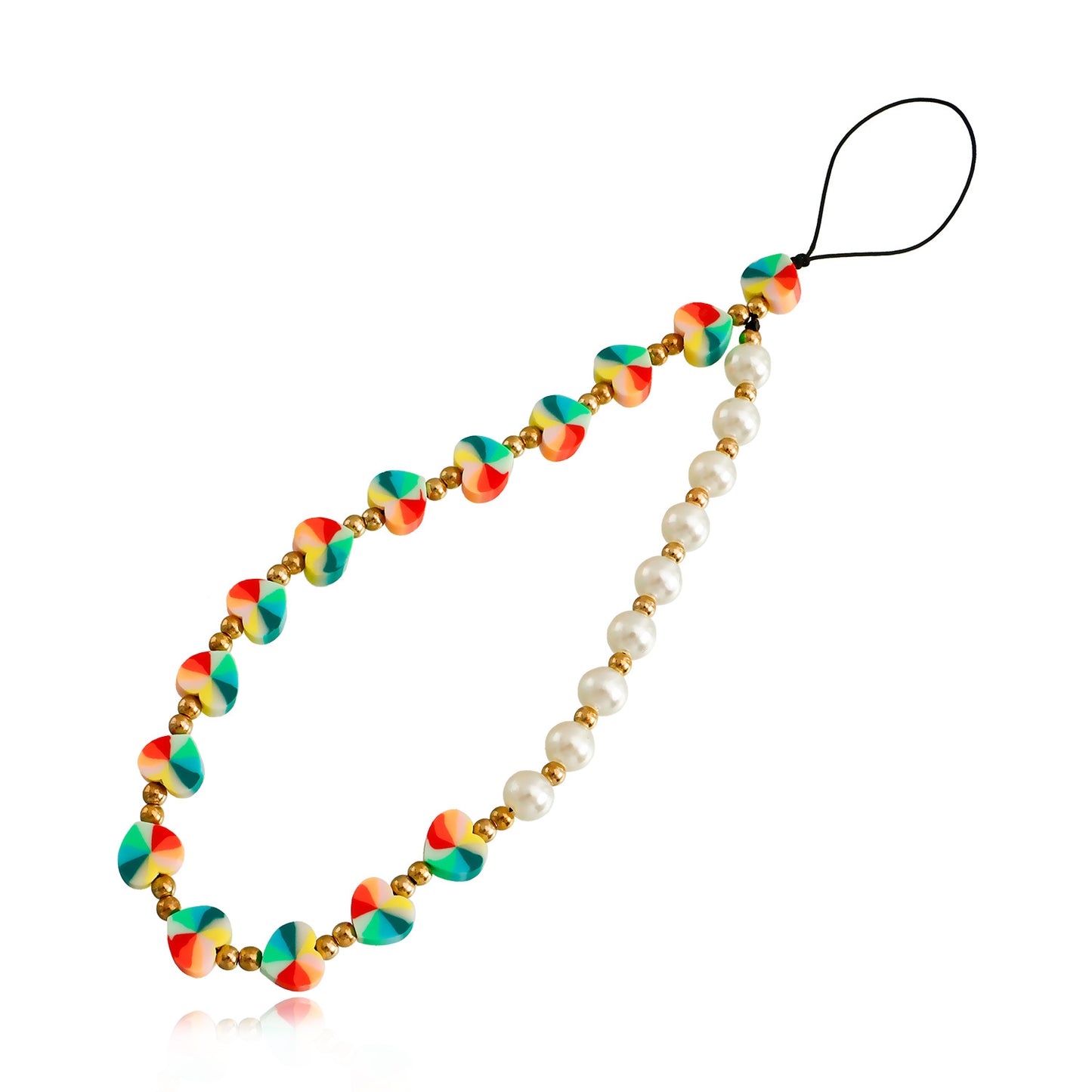 Sweet Fruit Pattern Acrylic Plated DIY Charm Bar Phone Strap