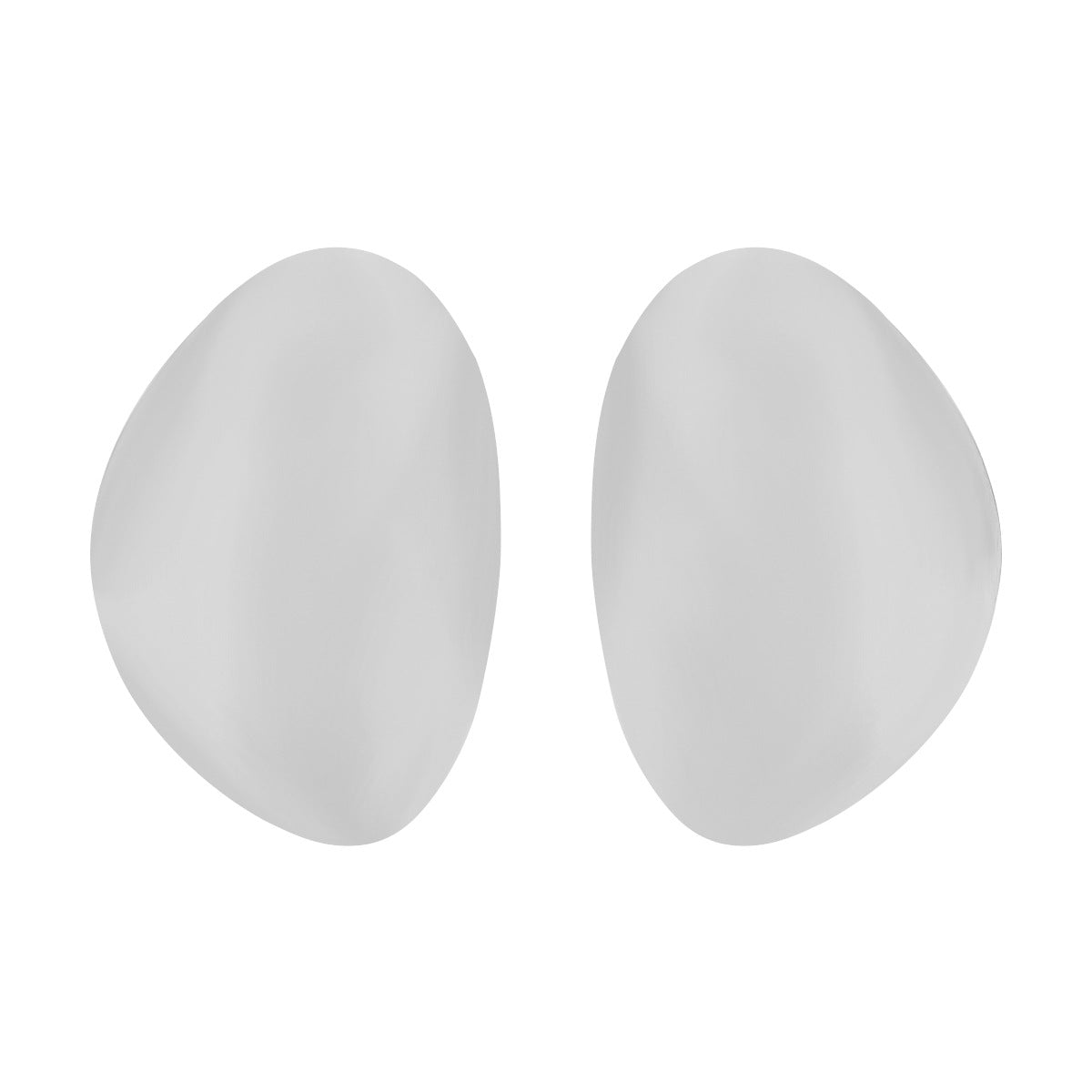 Orecchini geometrici minimalisti a forma di pisello da donna in lega con finitura placcata e perni in acciaio inossidabile
