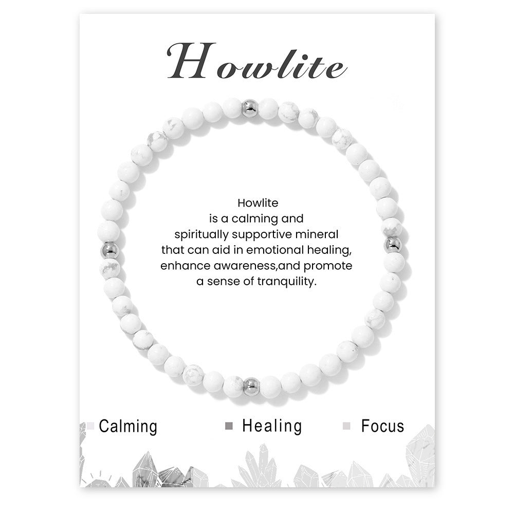 Elegant Sweet Hand-woven Geometric Stone Beaded Bracelet for Women