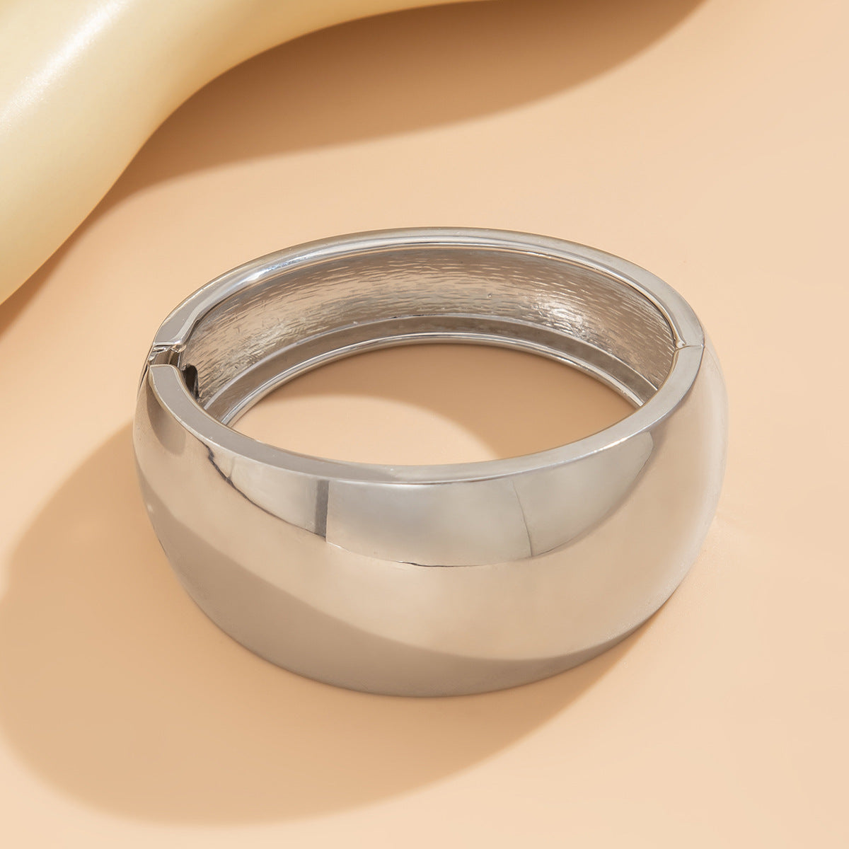 Minimalist Irregular Geometric Plated Zinc Alloy Spring Bangle Bracelet Set