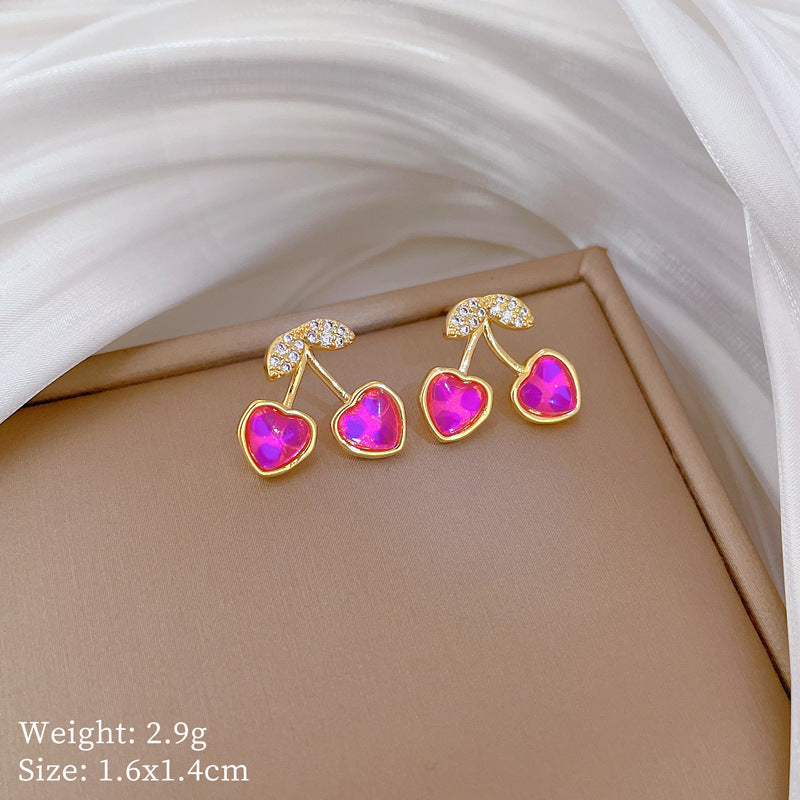 Minimalist Geometric Titanium Steel Necklace and Earrings Set with Rhinestone Inlay for Women