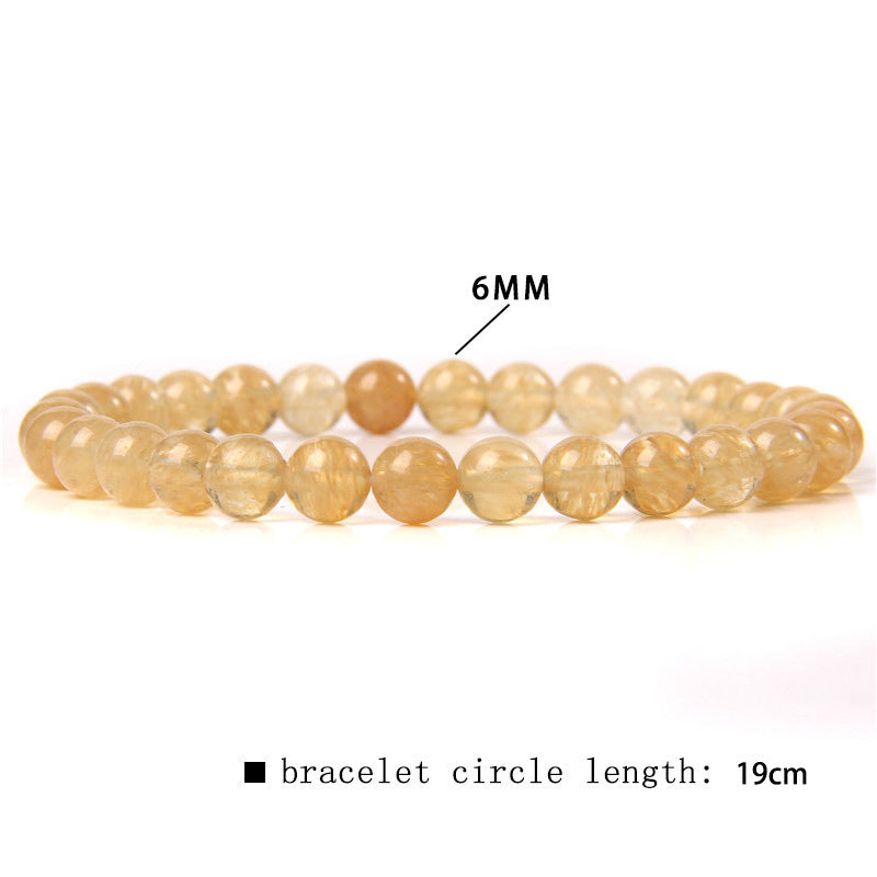 Elegant Casual Geometric Natural Agate Beaded Bracelet Unisex 6mm