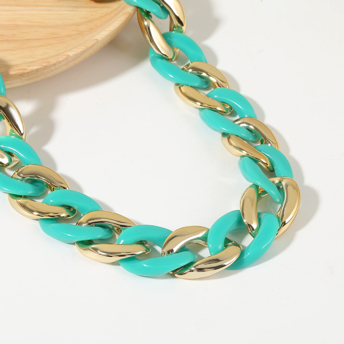Hip-hop Geometric Acrylic Flat Necklace for Women
