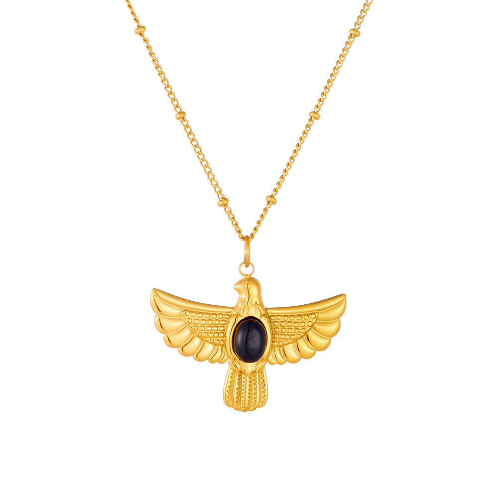 Vintage Gold Plated Stainless Steel Star Butterfly Animal Hollow Pendant Necklace for Women