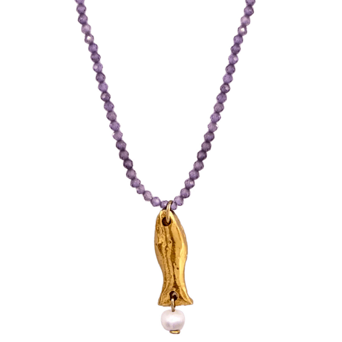 Minimalist Ocean-Themed Necklace with Stainless Steel Fish Starfish and Shell Beads Snake Chain Vacuum Plated 18K Real Gold Finish