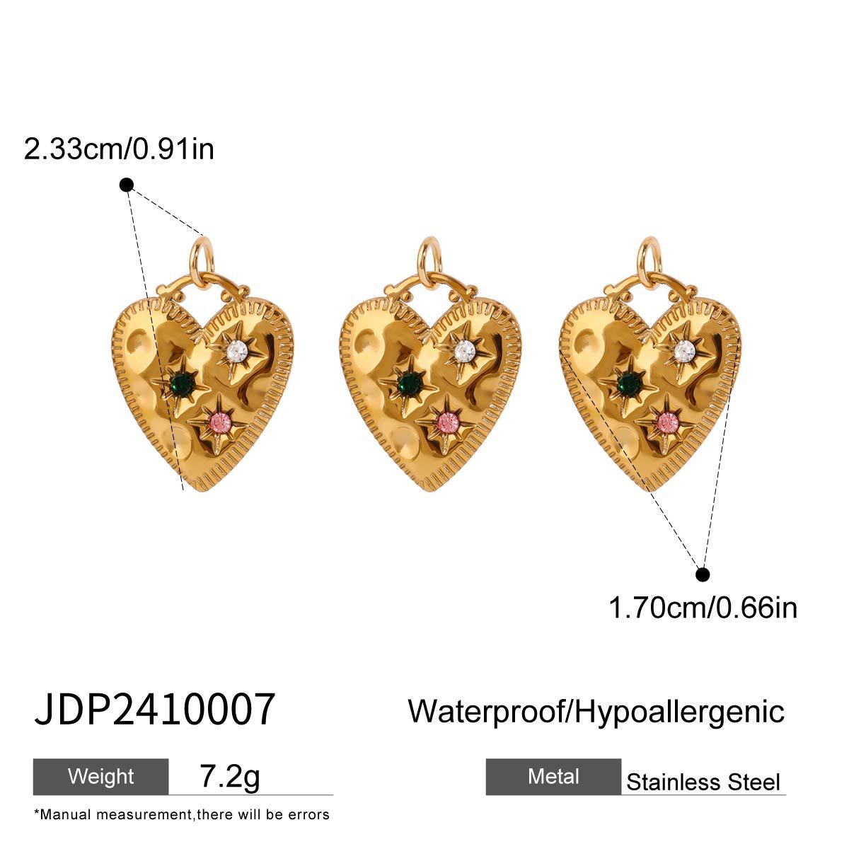 Fashion Plated Stainless Steel Titanium Steel Heart Cross Star Charm Bar