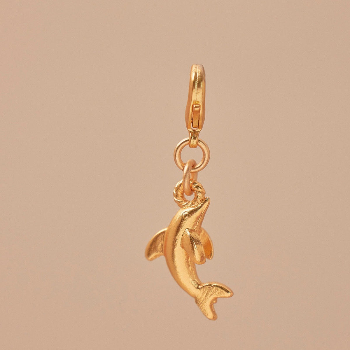 Vintage 18K Gold Plated Stainless Steel Airplane Pendant Charm Bar PVD