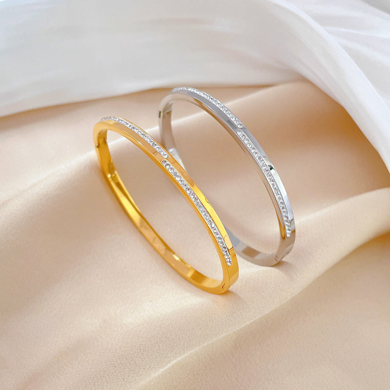 Vintage Minimalist Retro Ethnic National Style Titanium Steel Bracelet