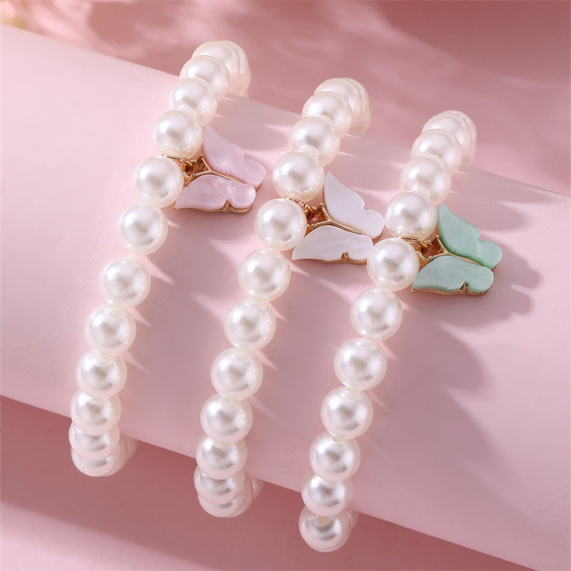 Set di Braccialetti Carini per Bambini con Ciondoli a Forma di Farfalla di Perla, Margherita, Cuore e Unicorno per Bambine dai 6 ai 10 Anni