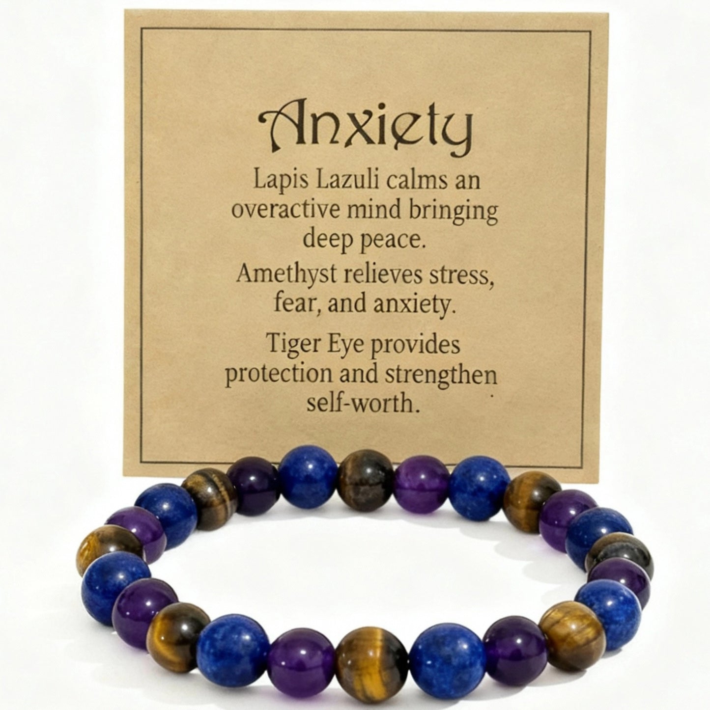 Minimalist Geometric Natural Stone Beaded Bracelet for Women