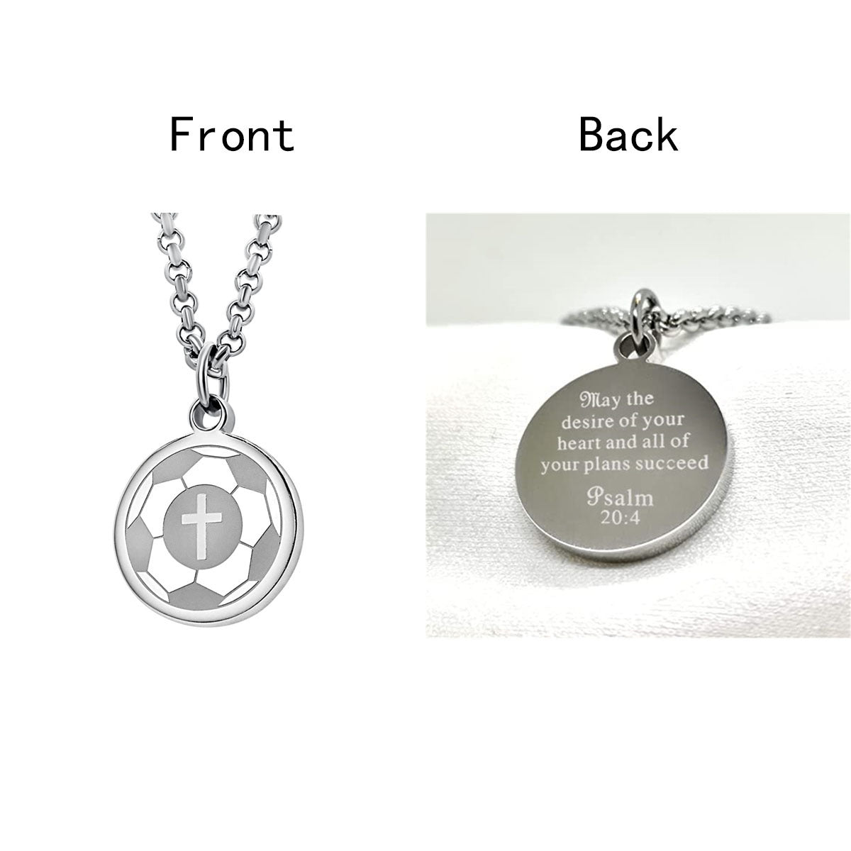 Collana girocollo da donna con ciondolo rotondo geometrico minimalista in acciaio al titanio con finitura lucida e catena a O