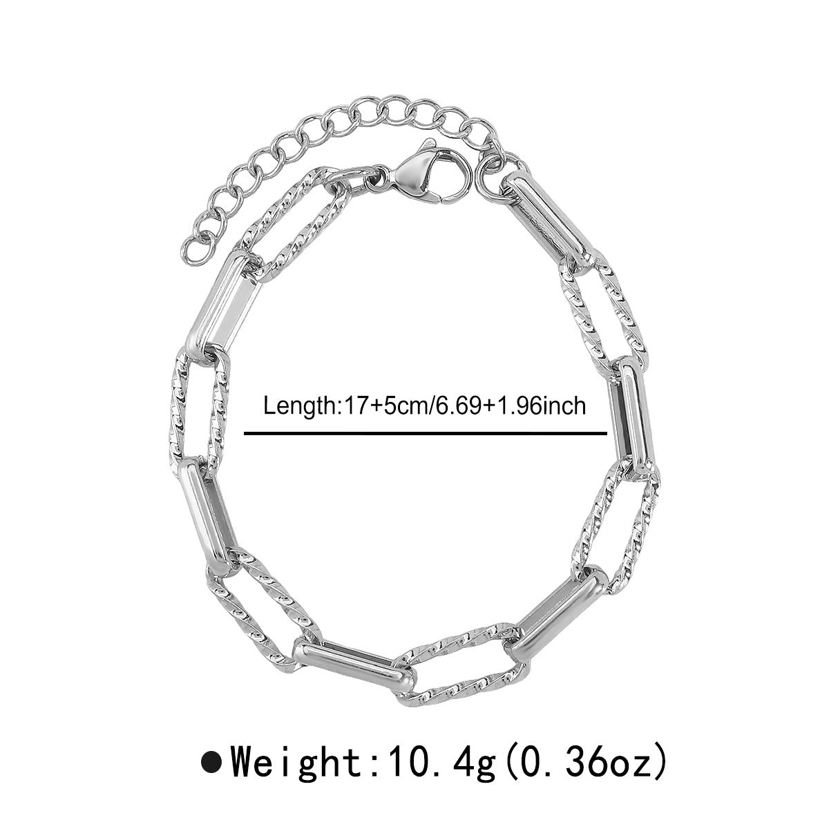 Elegante Pulsera Chapada de Acero Inoxidable con Diseño Geométrico para Mujer, Accesorio de Moda Minimalista
