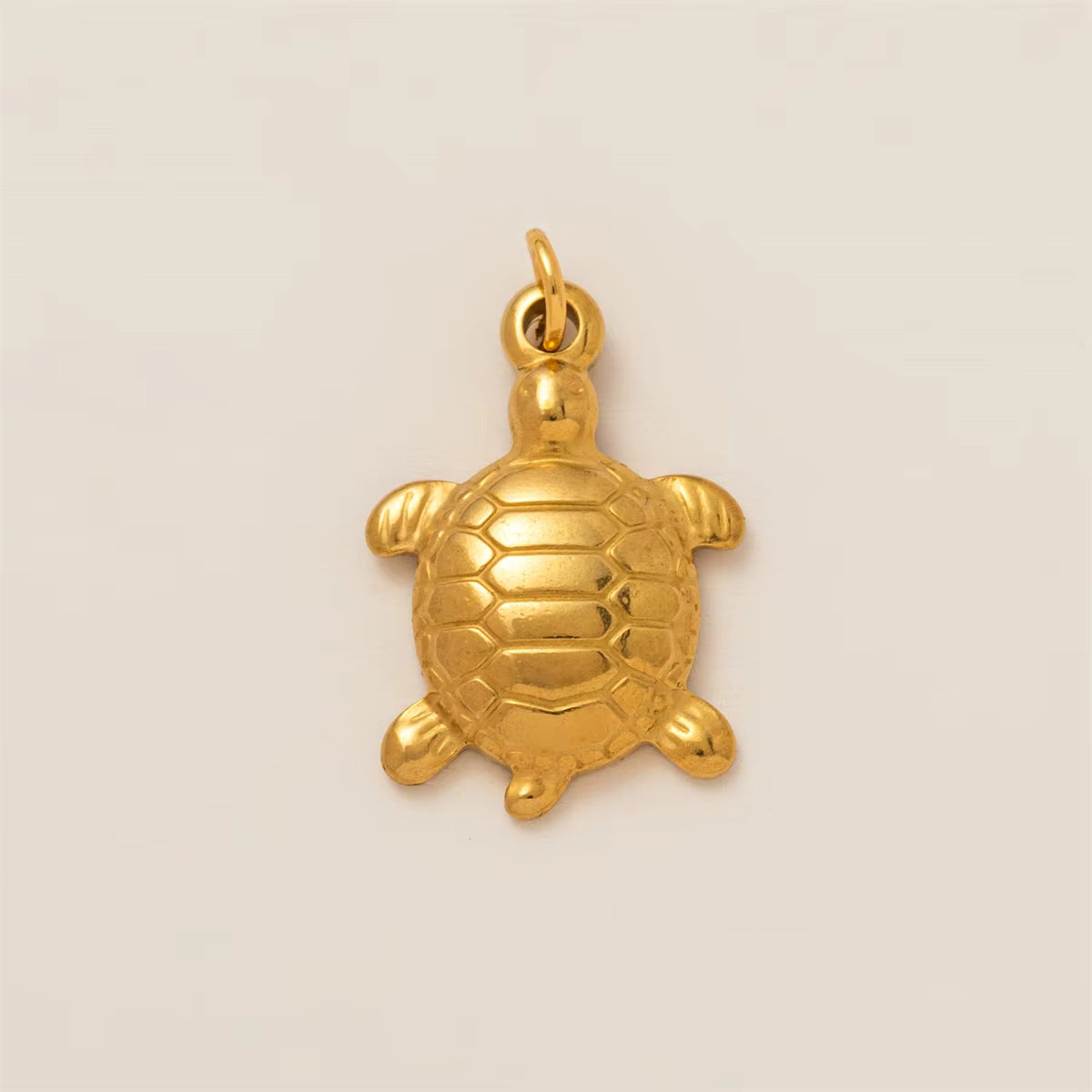 Vintage 18K Gold Plated Stainless Steel Conch Shell Charm Bar