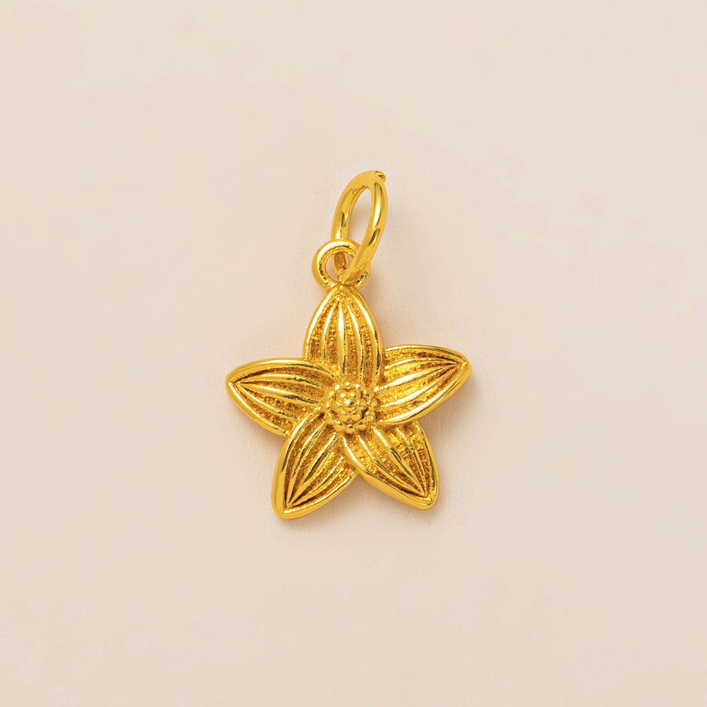 Minimalist 18K Gold Plated Round Square Geometric Brass Pendant Necklace