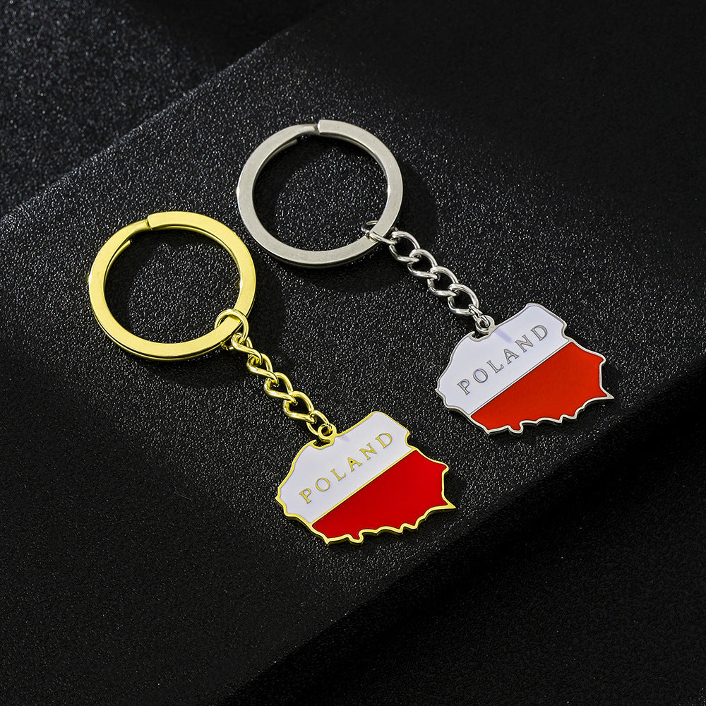 Colgante de llavero de esmalte vintage, accesorio unisex decorativo de acero de titanio