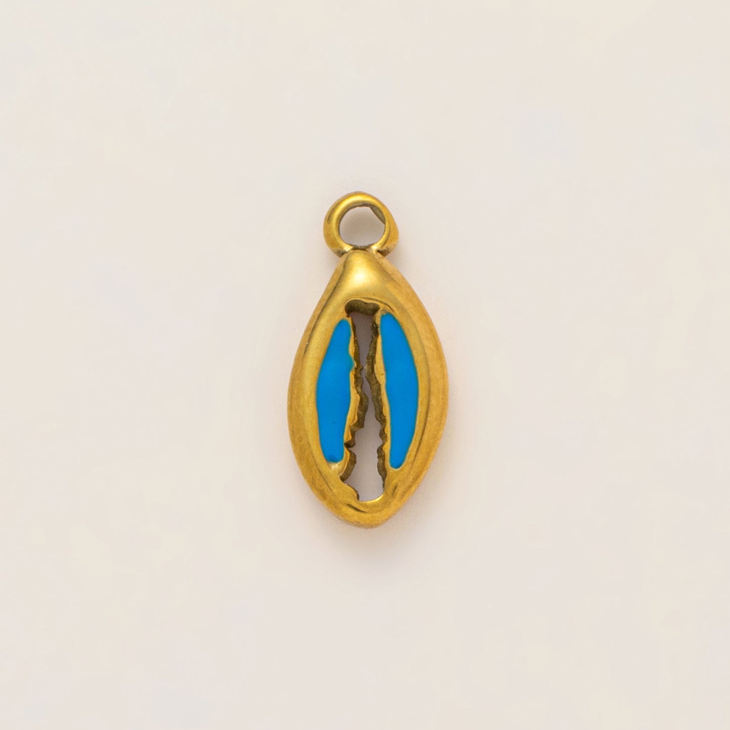 Vintage 18K Gold Plated Stainless Steel Sun and Pepper Pendant Charm Bar for Women
