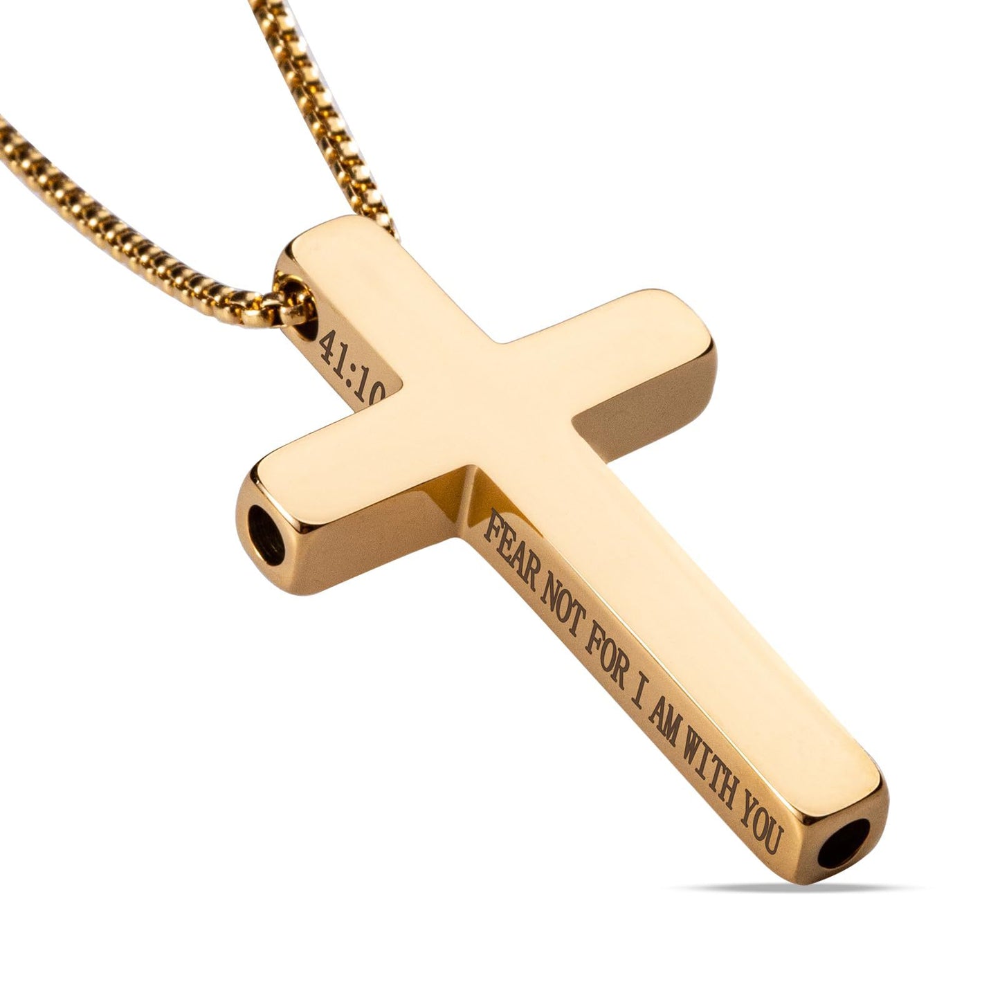 Stainless Steel Cross Pendant Necklace with Titanium Steel Charm for Aromatherapy Inhalation Stress Relief Mindfulness Breathing