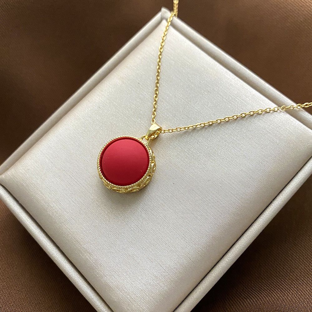 Collana con Ciondolo Floreale Minimalista per Donne e Uomini in Acciaio al Titanio con Catena a Serpente, Finitura Galvanizzata e Design Irregolare