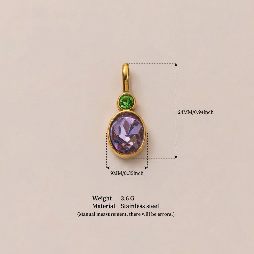 Charm a barra a stella in acciaio inossidabile placcato PVD oro 18 carati vintage