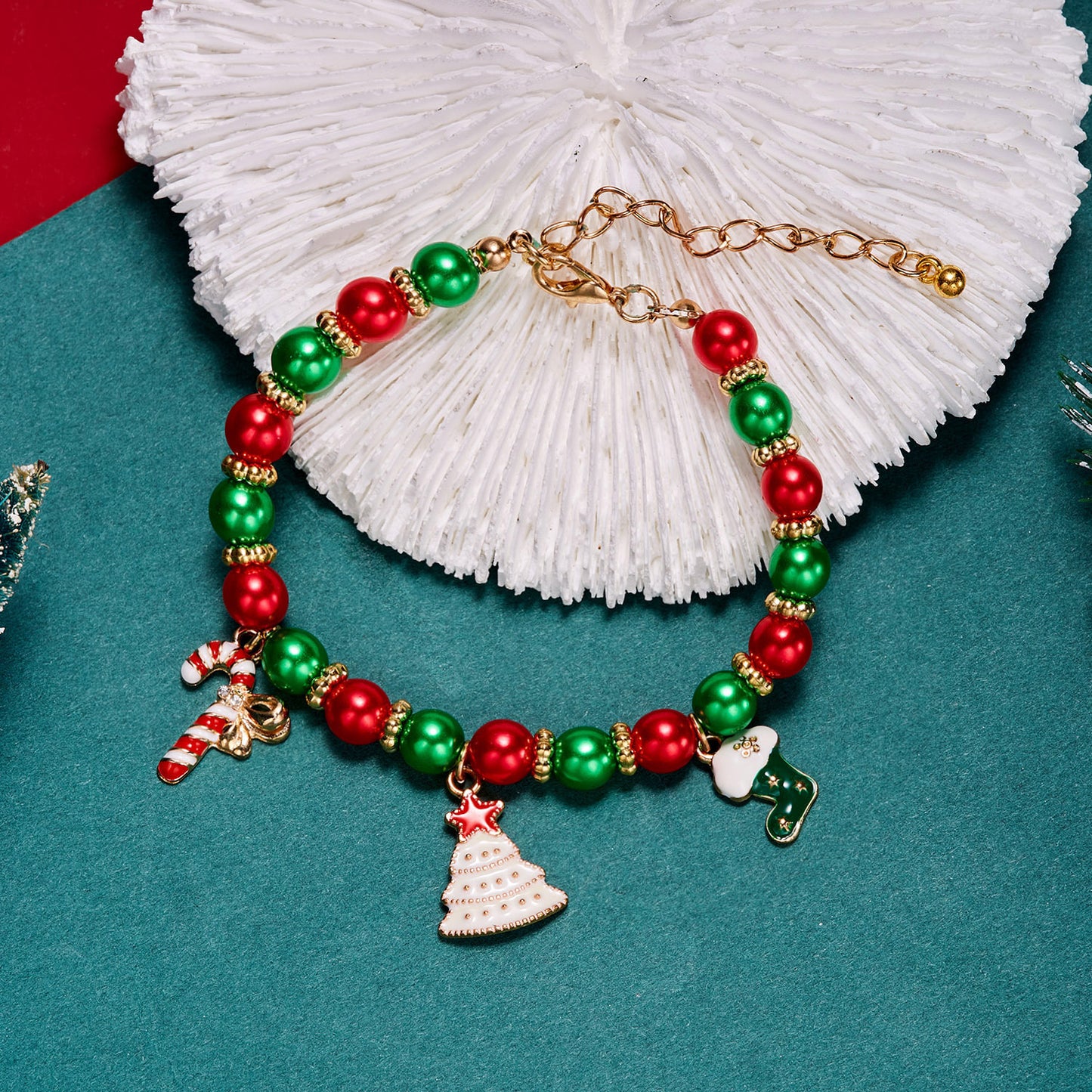 Bracciale natalizio artigianale regolabile con ciondoli a forma di Babbo Natale e fiocco di neve, bracciale geometrico in lega per uomo e donna, regalo di festa