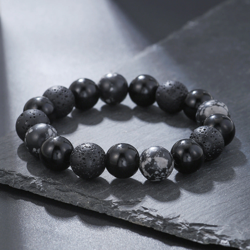 Handmade Geometric Round Stone Bracelet for Women