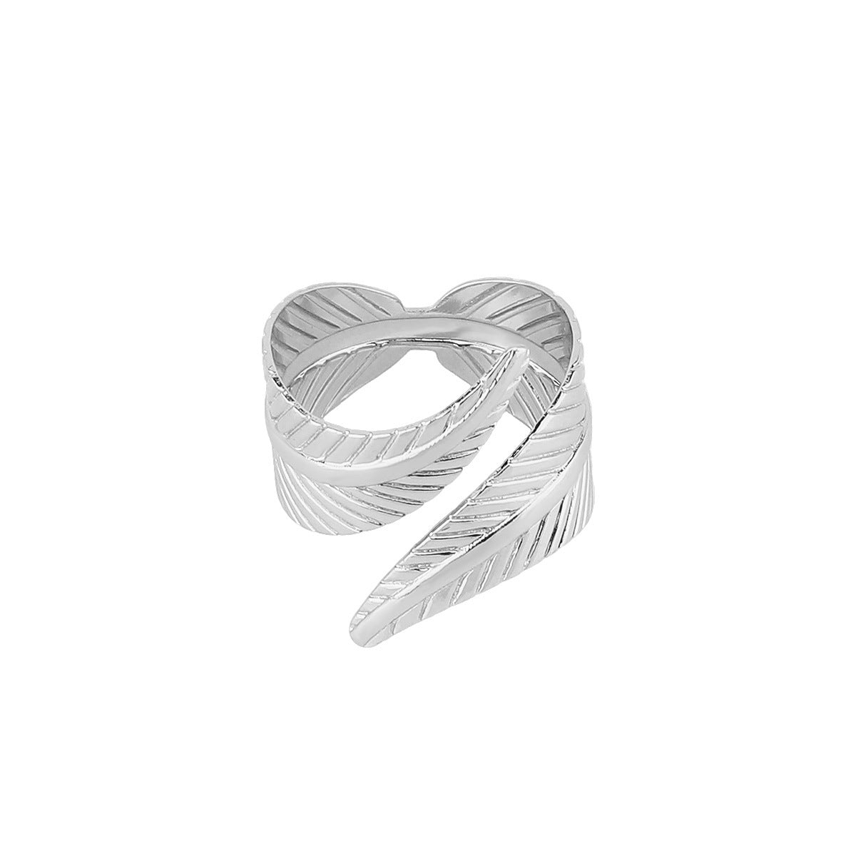 Set de anillos de pulsera de moda estilo vintage chapados en hierro con hojas geométricas y brazaletes abiertos para fiestas y vacaciones