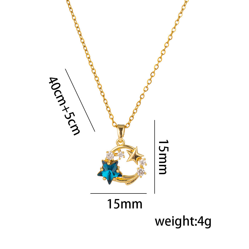 Collar con colgante minimalista de nudo de lazo de acero de titanio para mujer con cadena de serpiente chapada