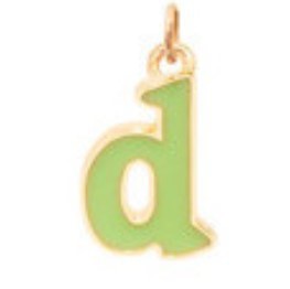 Minimalist Letter Shape Stainless Steel Necklace with Enamel Finish and 18K Gold Plating