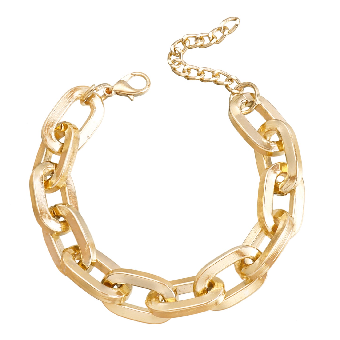 Punk Hip-Hop Style Geometric Pendant Necklace for Women with Electroplated Metal Chain and Minimalist Versatile Design