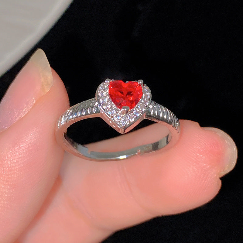 Minimalist Sweet Colorful Crown Flower Bow Teardrop Brass Ring with Cubic Zirconia Inlay for Women
