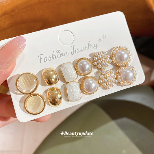 Eleganti orecchini a perno geometrici per donna con perni in acciaio inossidabile, gioielli di moda quotidiana di lusso elettroplaccati