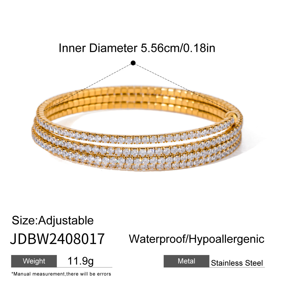 Elegant Geometric Fish Stainless Steel Bracelet with Cubic Zirconia for Women