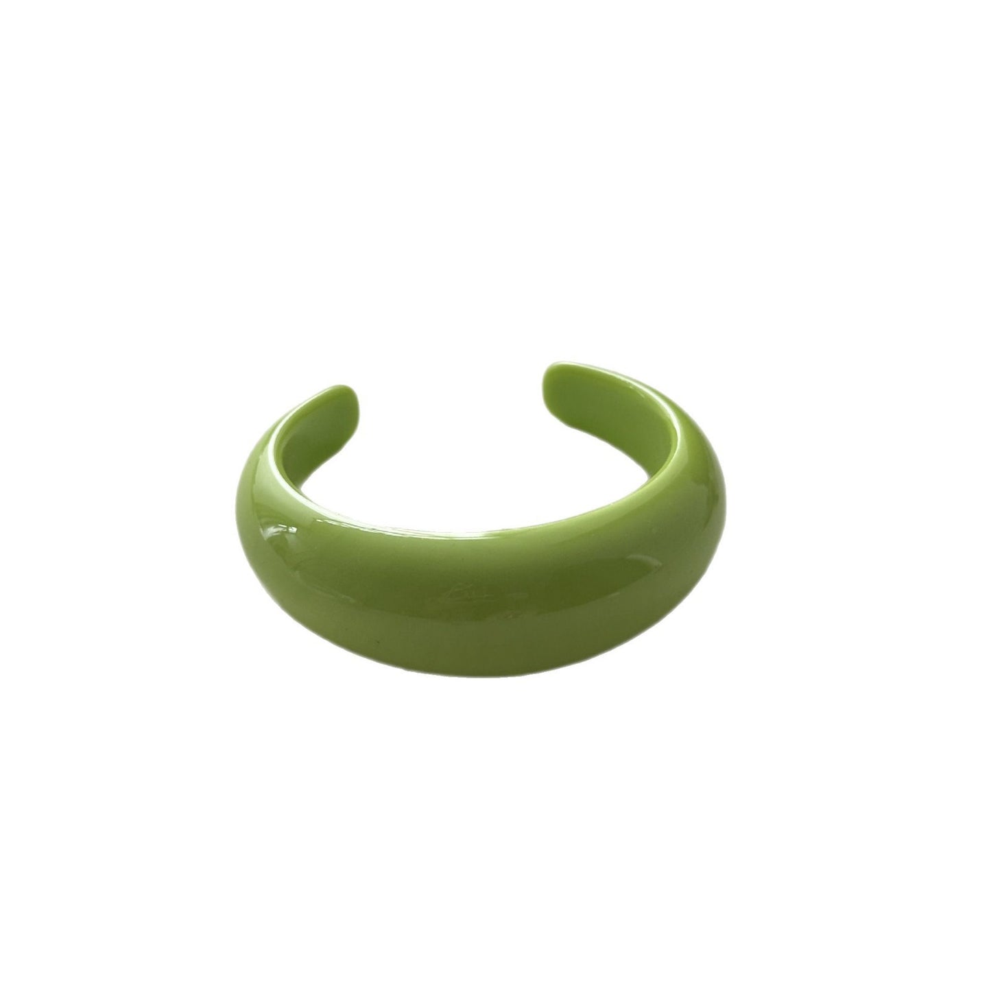 Bracciale rigido in resina geometrico color Macaron placcato irregolare